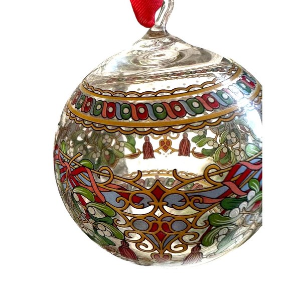 New Hutschenreuther Crystal Ball Christmas Ornament 1996 Art Deco Floral… - Picture 7 of 12